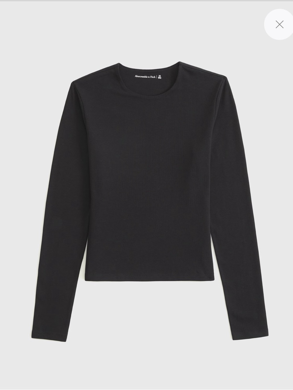 Abercrombie & Fitch Women's Black Long-Sleeve Crewneck Top - NWT